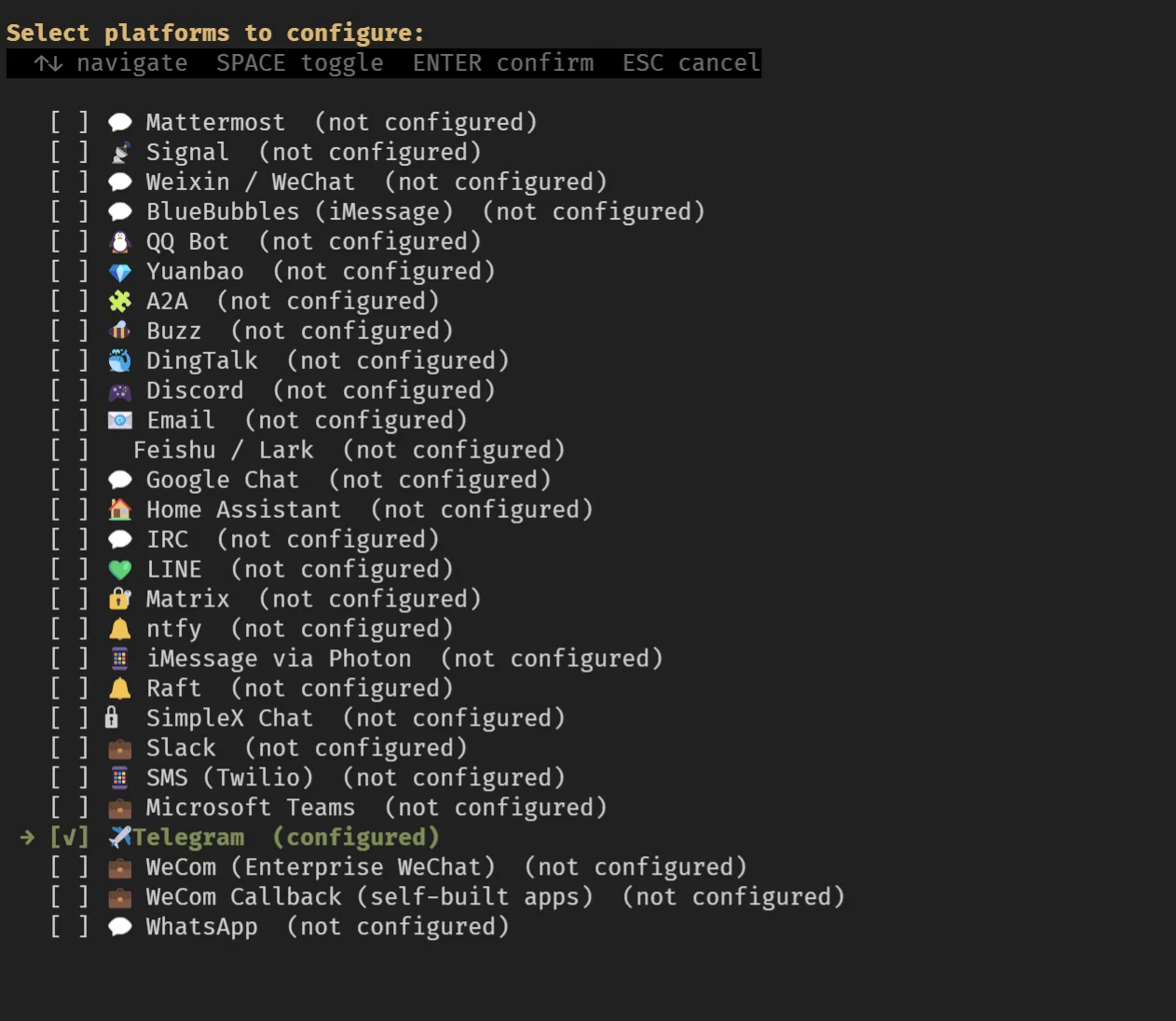 platform configure